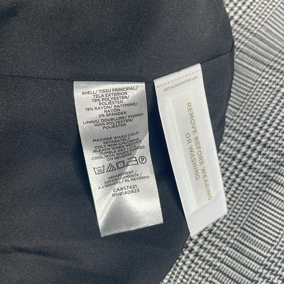 Tall Plaid Velvet Collar Long Modern Blazer Sz 14 - Picture 13 of 13